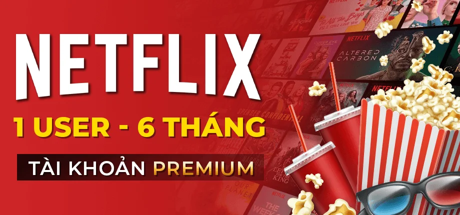 Tài khoản Netflix Premium 6 tháng 1 User